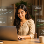 Young Indian woman earning money online without investment from home on a laptop in 2026