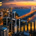 Mumbai financial district skyline at golden hour representing safe investments with high returns in India 2026 and 2027
