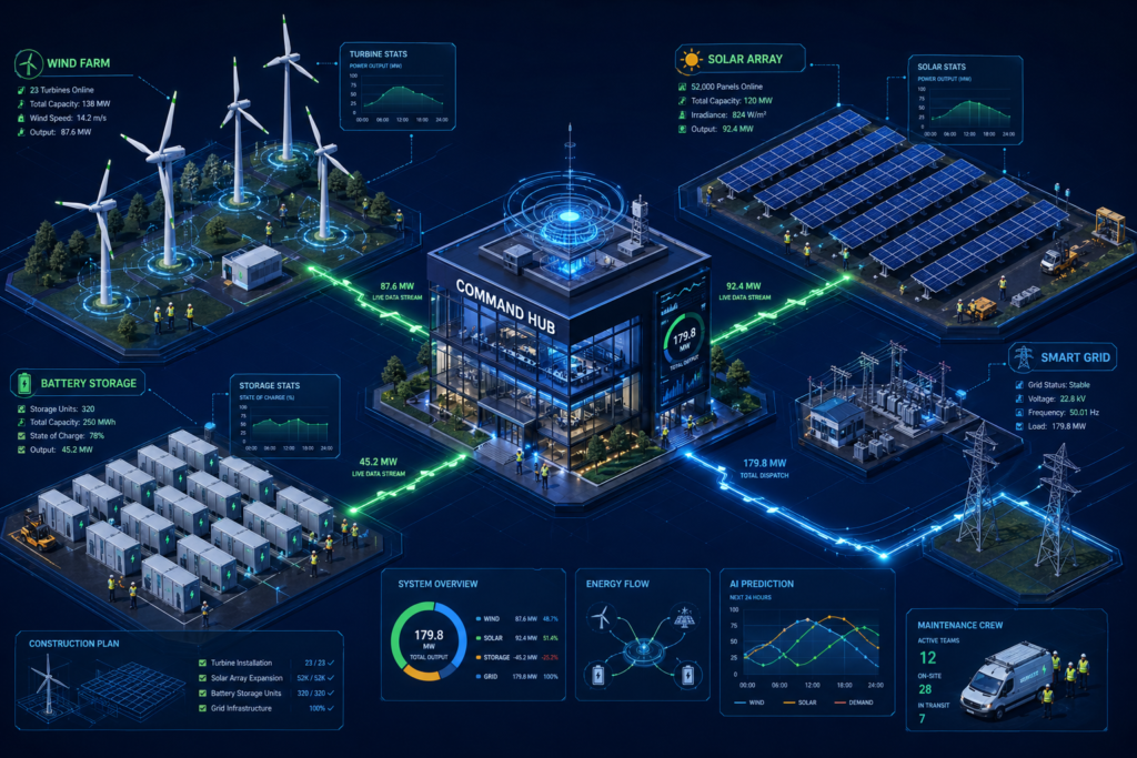 Suzlon 2.0 strategy — hybrid wind solar battery renewable energy ecosystem with DevCo and EPC expansion in India 2026